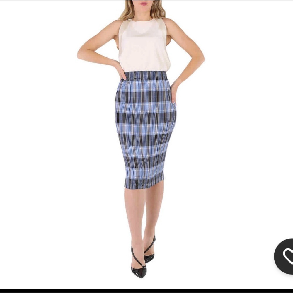Burberry Blue Plaid Women's Skirt